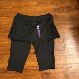 Charcoal gray capri skirt